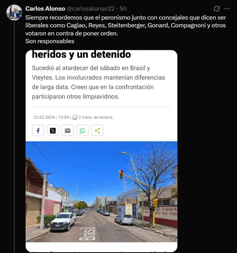 Carlos Alonso - Concejal Avanza Libertad