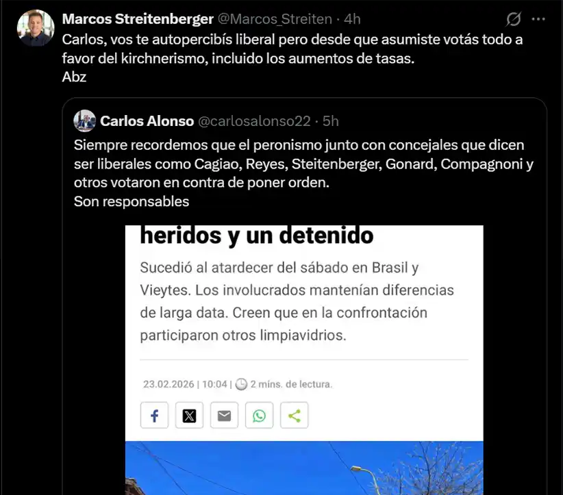 Marcos Streitenberger - Concejal La Libertad Avanza