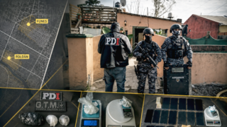 Once allanamientos en Funes y Roldán: dos detenidos y secuestraron cocaína